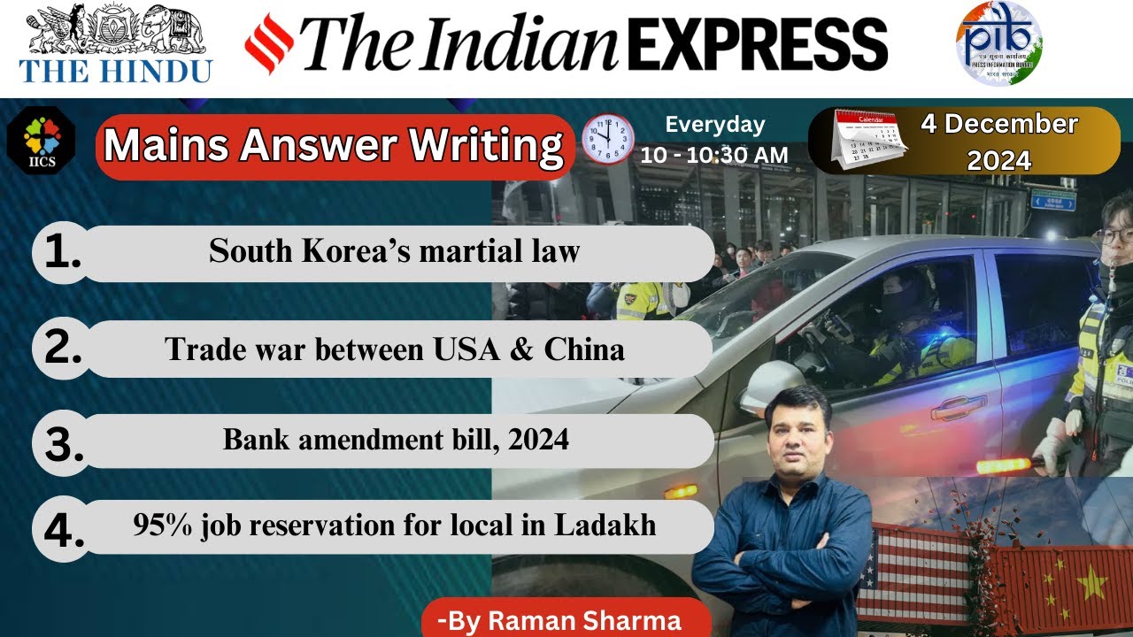 4th December Current Affair | The Hindu | Indian Express | PIB | UPSC ...