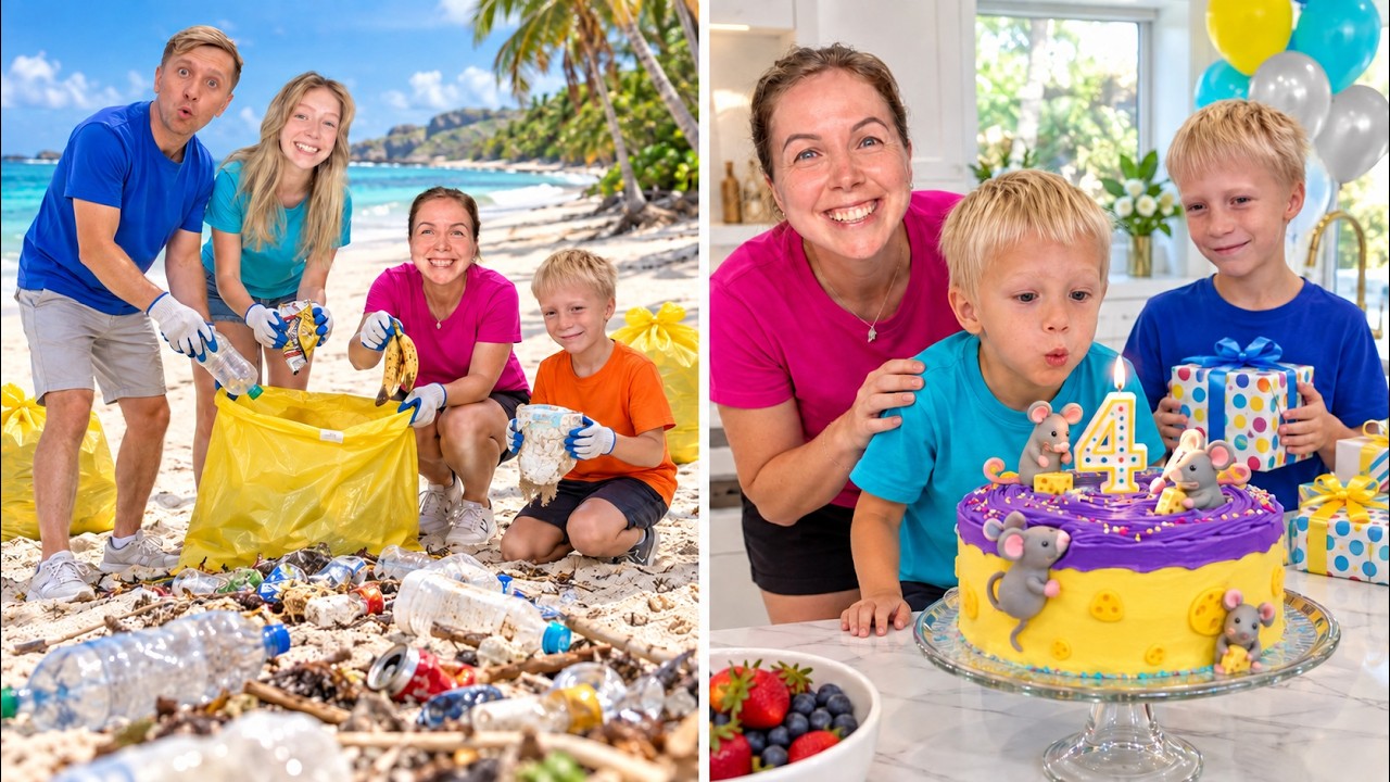 He’s already 4! 🥹 A touching birthday and our beach cleanup