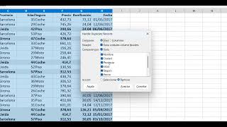 Quitar duplicados en Libre Office Calc.