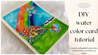 DIY Easy watercolor card| Watercolr cards| Watercolor tutorial