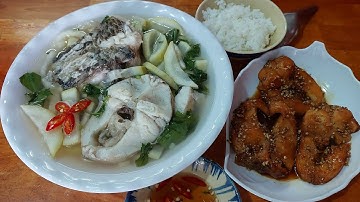 Canh Chua Cá Lóc nấu với Bầu và Cá Lóc kho Tiêu @Tigonluu