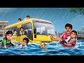       school bus rescue in floods story  hindi moral stories kahaniya  mdtv