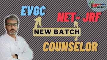 EVGC + NET-JRF + COUNSELOR | NEW BATCH | COMPLETE COURSE | BITSYUVA WITH DEEPAK SIR