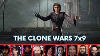 Reactors Reacting to ANAKIN SAVING OBI-WAN | The Clone Wars S07E09 