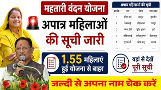 महतारी वंदन योजना में नाम कटना शुरू! जिला वार संख्या जारी | CG Mahtari Vandan Yojana Update