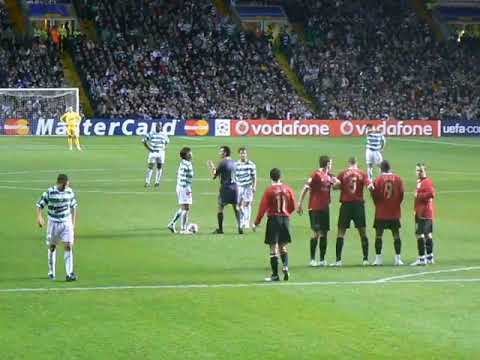 15年前の現地映像 中村俊輔フリーキック Vs マンチェスターu Youtube