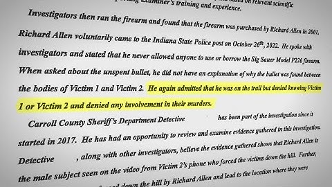 First look at Richard Allen court documents | WTHR Team Coverage