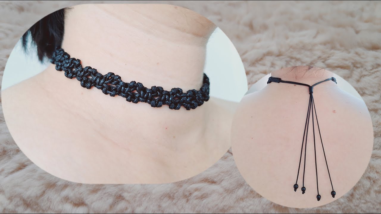 Chocker Simple I make MANY and SELL them all!🌸👆||How to make choker very easy and ...