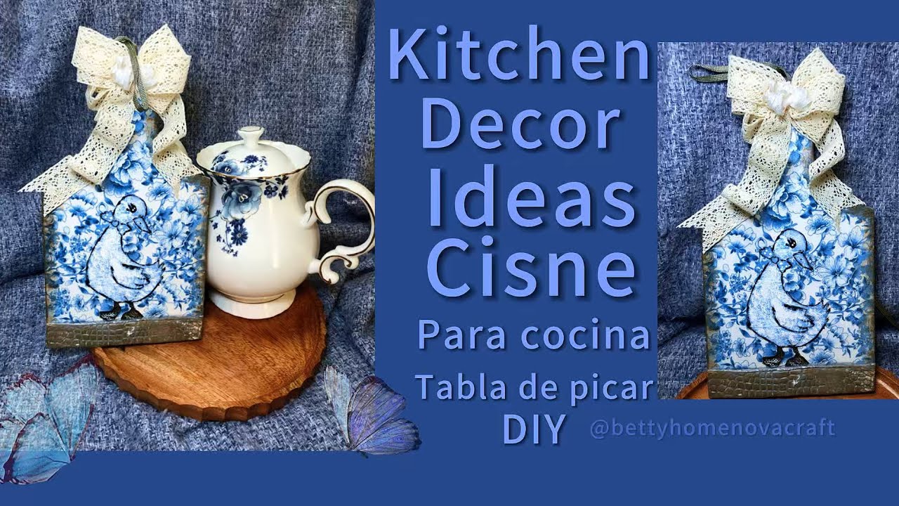 Decoración de cosina  #diy  tabla de picar cisne