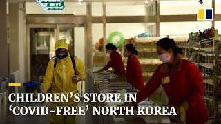 In ‘Covid-free’ North Korea, children’s store disinfects and checks customers’ temperature