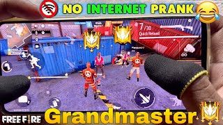 No internet prank Lone Wolf mode in free fire with 3 finger handcam gameplay