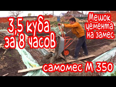 Видео: Сколько мешков с бетоном может вместить миксер?