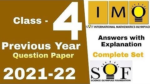 SOF IMO Class 4, Question paper set- A Level 1 Year 2022-23