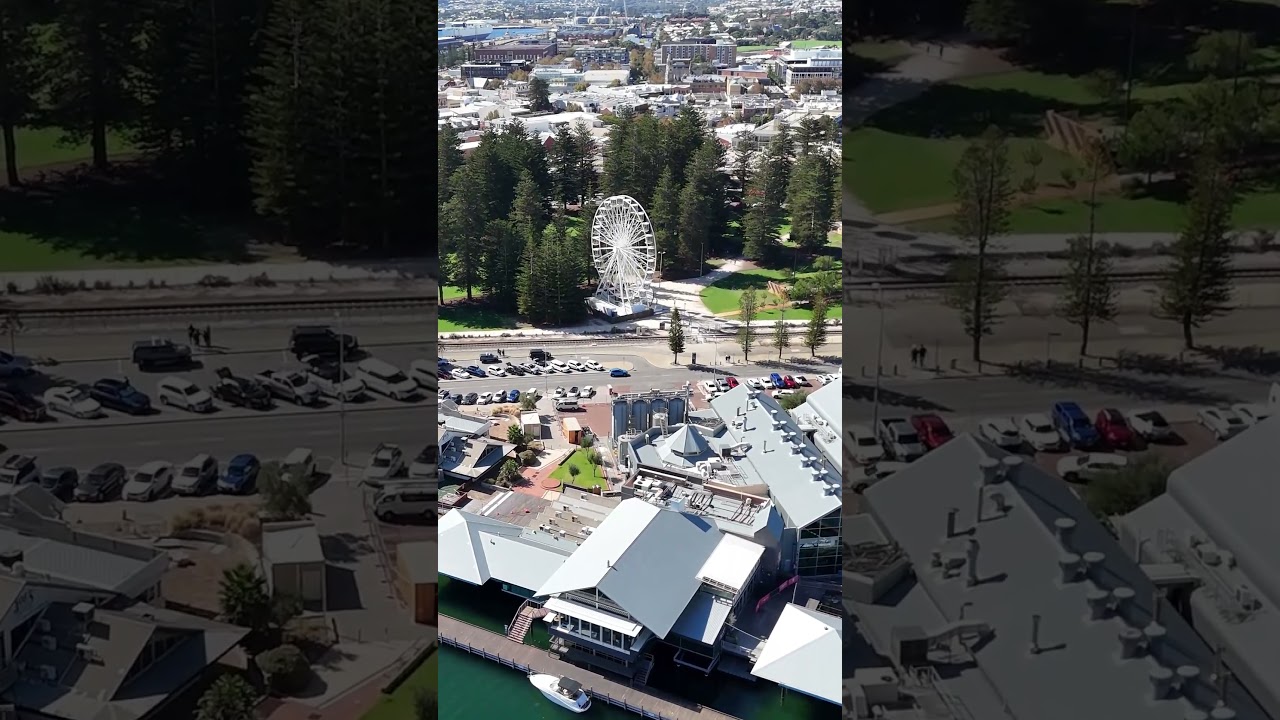 Beautiful Aerial Tour of Fremantle Harbour, Australia 