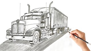 Pencil Sketching a Truck | Time-lapse Drawing | How to draw a Truck | Easy Tutorial for Beginners