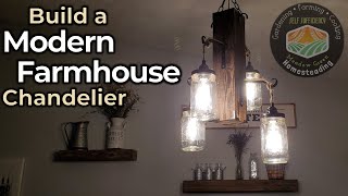 DIY in [2 hours] for $110 | Farmhouse Chandelier light