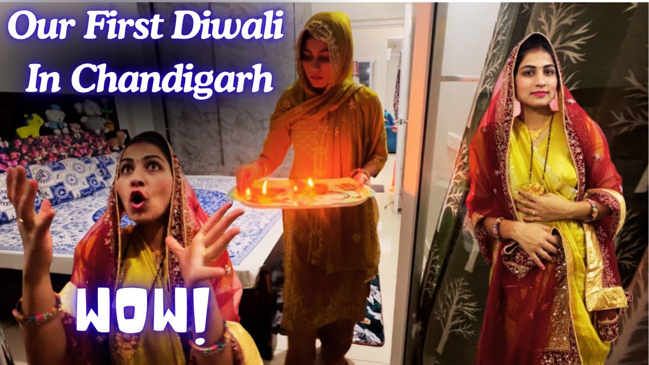 Our First Diwali In Chandigarh | Diwali Celebration 2025 | Diwali Vlog 