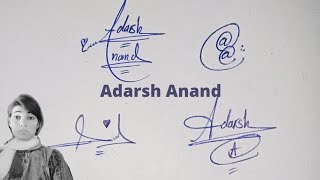 Adarsh Anand signatures#easy  style#name signature with arooj