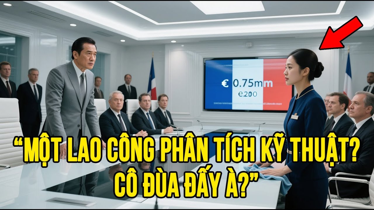 Tỷ Phú Bị Đối Tác Pháp Hỏi Khó Giữa Cuộc Họp – Cô Lao Công Đứng Lên Giúp Cả Công Ty Lật Kèo