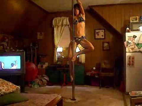 I'm Back..Practice Spin Then Static: Some New Moves To Justin & Christina. Advanced Pole Clips!