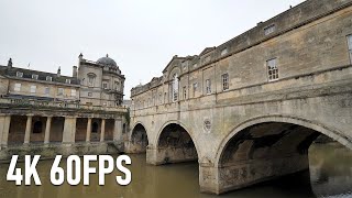 Winter walking in the ancient hot spring city of Bath, UK [4K]