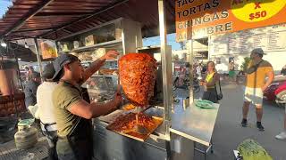 Cheap 50 Cent Tacos Al Pastor in Tulum Mexico - El Tio Street Food Taqueria