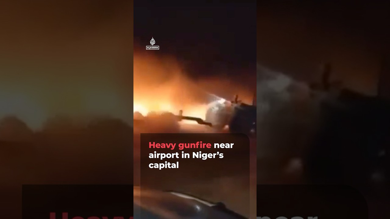 إطلاق نار كثيف وانفجارات قرب مطار في عاصمة النيجر | AJ#shorts