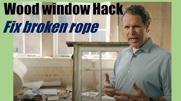 Historic Window Repair- Fixing broken sash cords.