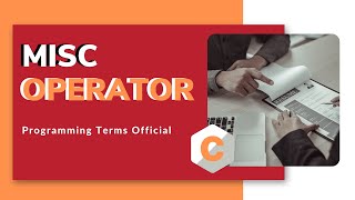 MISC Operators in C programming | Urdu/ Hindi