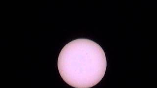 ソーラーフィルターで太陽をテスト撮影
