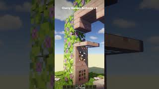 Cherry Garden Archway v2 | Minecraft Mini Tutorial | #minecraftbuilding #minecrafttutorial