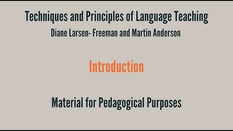 Techniques and Principles of Language Teaching