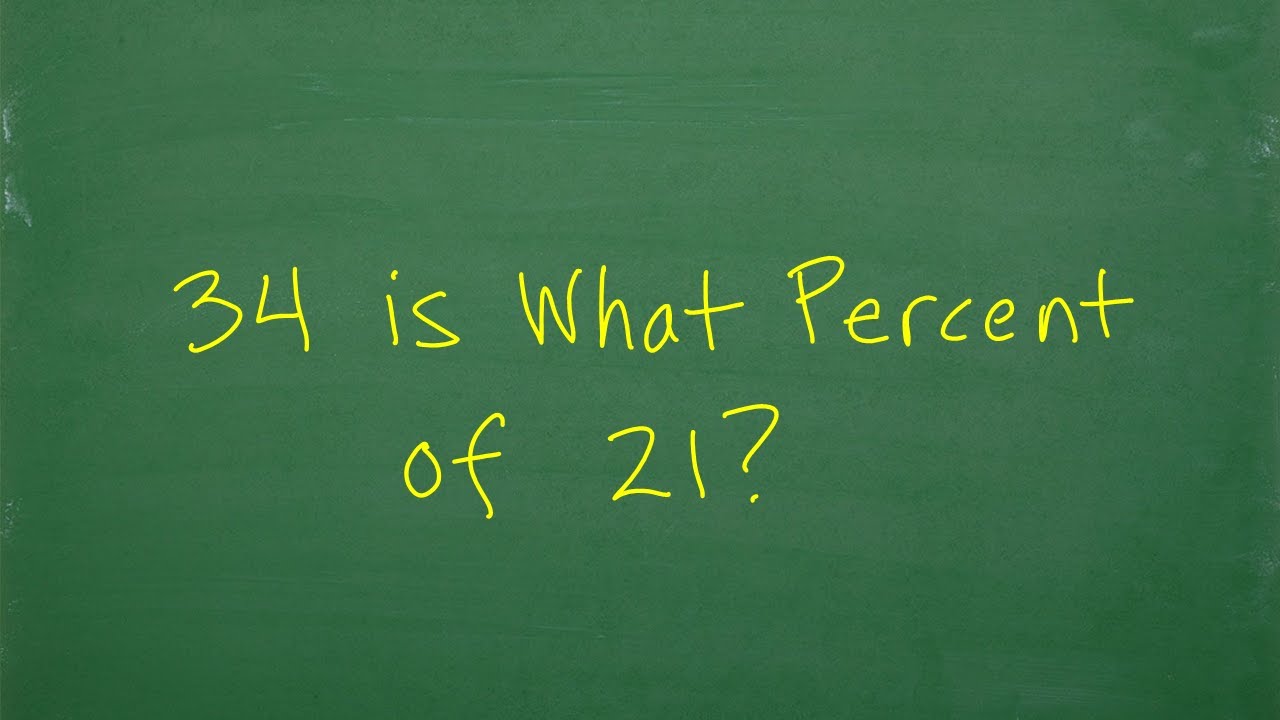⁣34 is what percent of 21? Let’s solve the percent problem step-by-step…