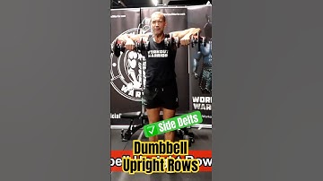 Dumbbell Upright Rows for #sidedelts . #shorts #dumbbellworkout #workoutwarrior #uprightrow #gym