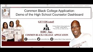 COMMON BLACK COLLEGE APPLICATION VIDEO for High School Counselors