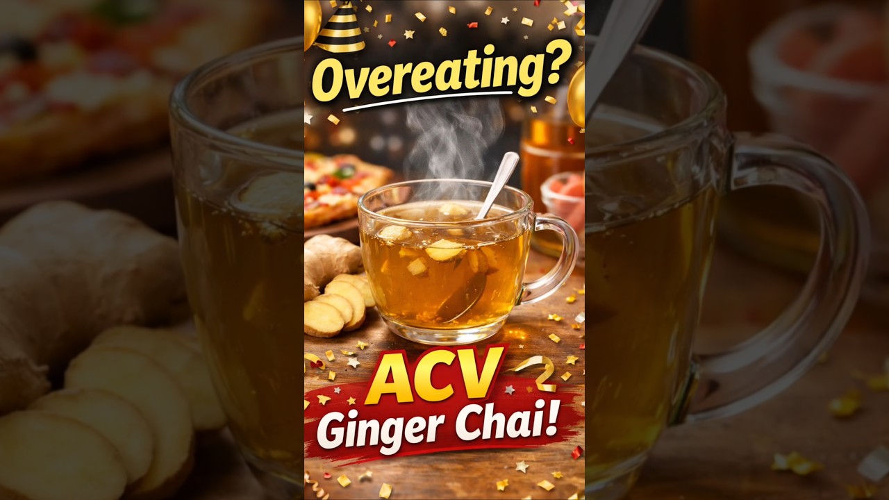 Overeating Solution: ACV Ginger Chai for Gas & Bloating Relief | New Year Party Special 