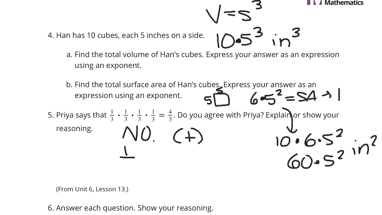 Grade 6, Unit 6, Lesson 14 Practice Problems - YouTube