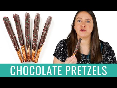 How to Make Christmas Chocolate-Covered Pretzel Rods