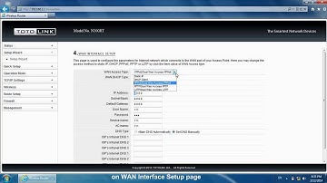 TOTOLINK N300RT Static IP Setup