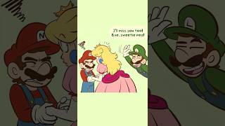 Luigi the Third Wheel! 🩷❤️💚 #comicdub #mario #shorts