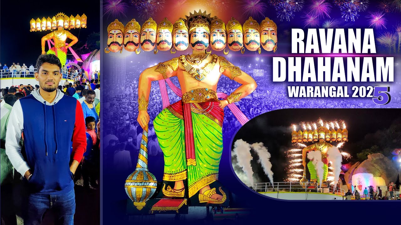Ravana Dhahanam Warangal 2025 | Urusu Gutta | Dussehra | Rangaleela Maidanam | Nagesh Pesaru | Drone