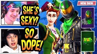 Streamers React to *NEW* Lucky Rider \& Sgt. Green Clover *BACK* and Lucky Wrap! - Fortnite Moments