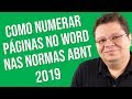 Como numerar paginas no word para o seu TCC nas normas ABNT (a partir da introdução)