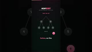 Heap sort: the biggest always rises to the top #Shorts