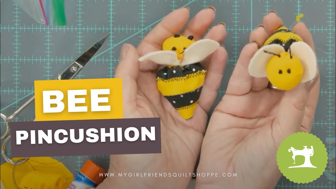 Мастер-класс по изготовлению игольницы «Пчёлка»: трюк с бумагой для заморозки, стежок «Пушистый з...