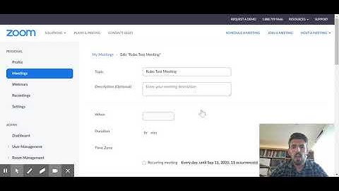 Edit Date in a Recurring Meeting w/ Zoom