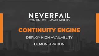 Continuity Engine - Deploy High Availability Demo