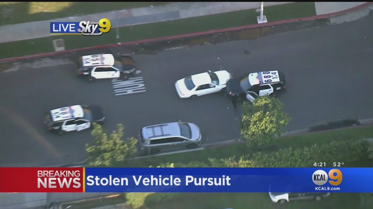 Stolen Vehicle Pursuit In Central Los Angeles YouTube