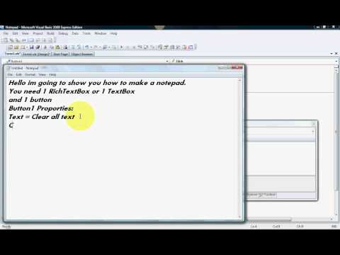 How to make a notepad in vb 2008