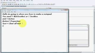 How to make a notepad in vb 2008